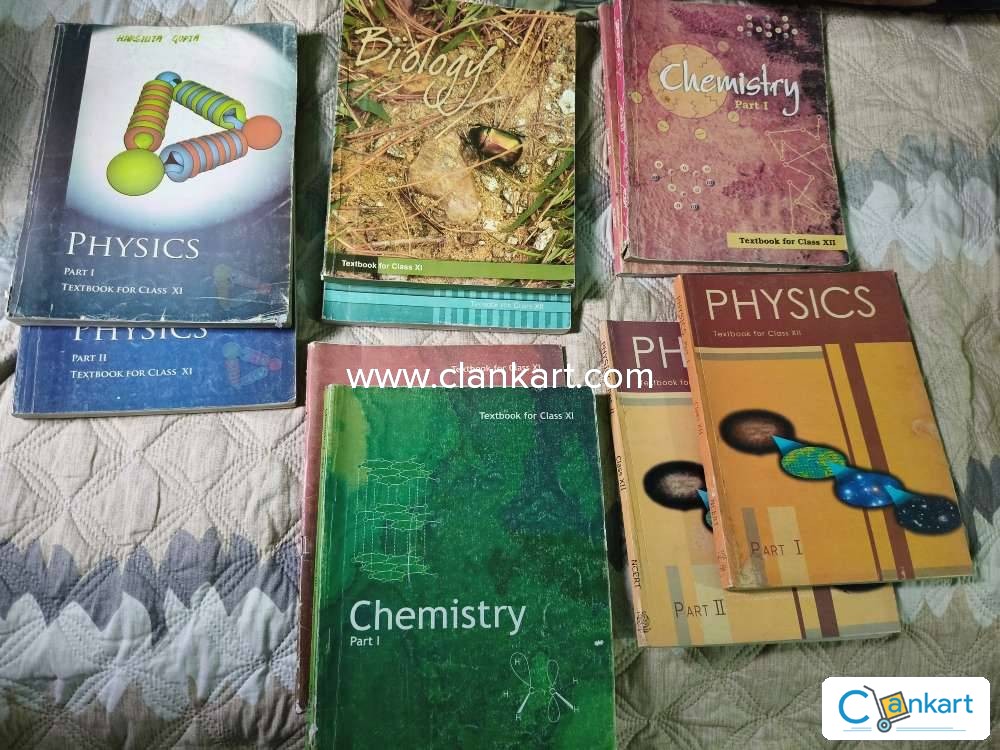School NCERT Textbooks Set (Complete 10 Books for Class 11 and 12 PCB)