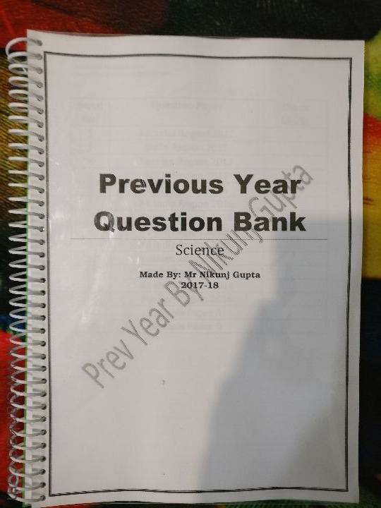 Science Previous Year Board Question Paper Class 10