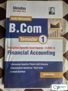 Shivdas financial accounting book for Bcom prog and honors semester 1