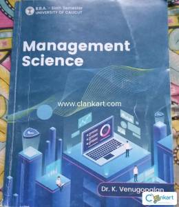 Sixth Semester BBA MANAGEMENT SCIENCE University Of Calicut