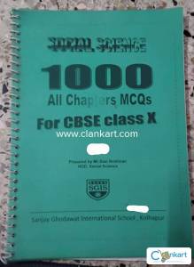 Social Science 1000 All Chapters MCQs For CBSE Class 10.
