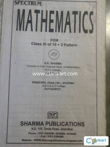Spectrum mathematics class 11