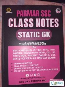 Static Gk, Parmar Ssc - Class Notes_ English Medium