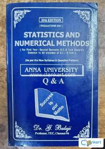 Statistics and Numerical Methods - G.Balaji's - 1,2 Semester