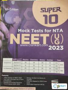 Super 10 Mock Tests for New Pattern NTA NEET (UG) 2023 - 7th Edition