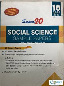 Super 20 social science sample papers class 10