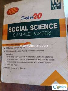 Super 20 social science sample papers for 10th