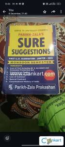 Sure suggestion First LLB Monsoon semester