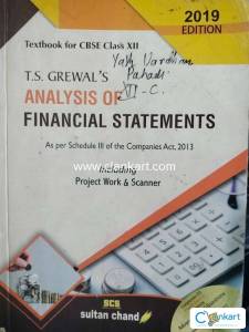 T.S. Grewal's Analysis of Fin. Statement, Class 12 Commerce