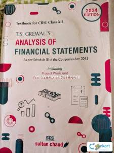 T S Grewal analysis of financial statements class 12 2024 edition