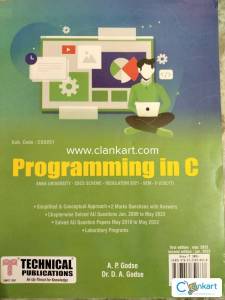 Technical Publications Programming in C for Semester 2 BE, BTech