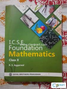 UNUSED BOOK, ICSE, Foundation Mathematics, Class X, R. S. Aggarwal, GB