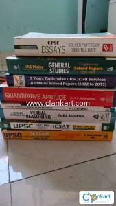 UPSC Prep books solved question mains, aptitude, essay 8 book set