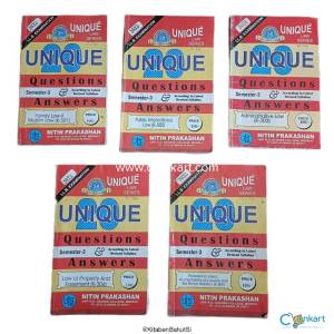 Unique Law Series LLB 3rd Semester Hindi Medium Books Combo