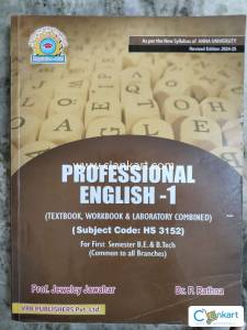 VRB publishers Pvt. Ltd Professional English -1 for first semester BE