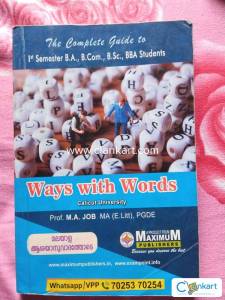 Ways with words literature in English calicut university