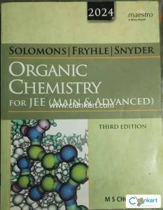Wiley's Solomons, Fryhle & Snyder Organic Chemistry for JEE