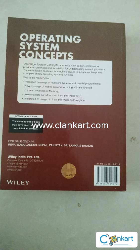 Wiley operating system concepts 9th edition