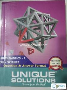 unique solutions maths 12th mht cet papers book